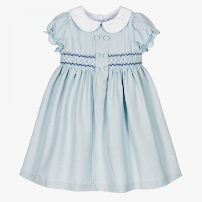 Beatrice & George Kids' Girls Blue Smocked Dress