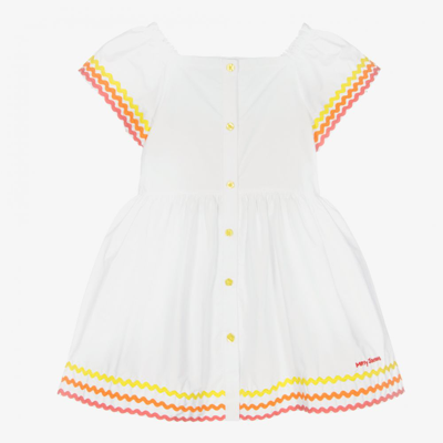 Mitty James Babies' Girls White Cotton Dress