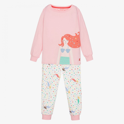 Joules Babies' Girls Pink Star Mermaid Pyjamas