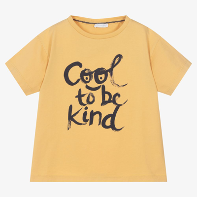 Laranjinha Kids' Boys Yellow Cotton T-shirt