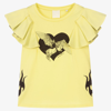 GIVENCHY GIRLS TEEN YELLOW GOTHIC T-SHIRT