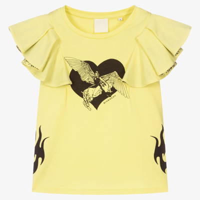 Givenchy Girls Teen Yellow Gothic T-shirt