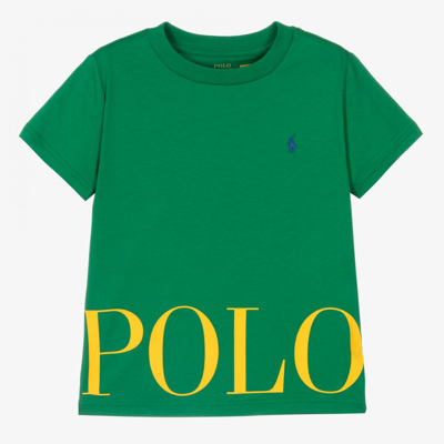 Polo Ralph Lauren Babies' Boys Green Cotton Logo T-shirt