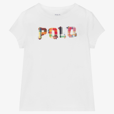 Polo Ralph Lauren Babies' Girls White Polo Logo T-shirt