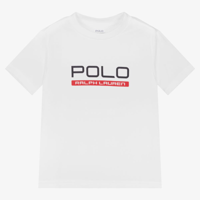 Polo Ralph Lauren Babies' Boys White Sports T-shirt