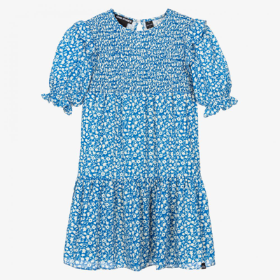 Nik & Nik Teen Girls Blue Floral Dress