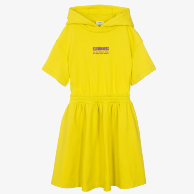 Fendi Girls Teen Yellow Cotton Dress
