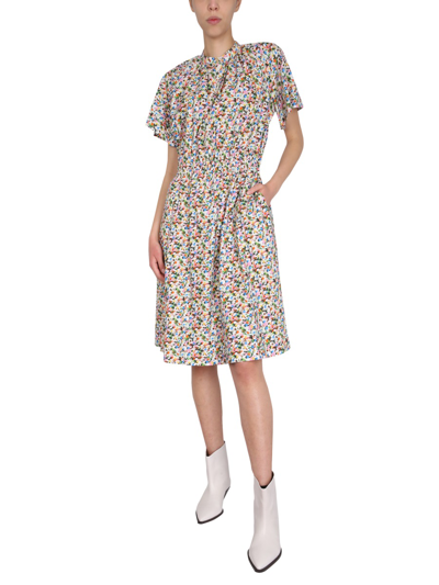 Paul Smith Floral Print Dress In Multicolour