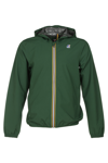 K-way Jacques Short Jacket With Cotton Jersey Lining Green Dark