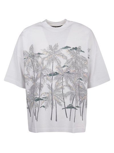 Palm Angels Men's White Other Materials T-shirt