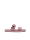By Far Easy Slip-on Sandals In Leather In Pink
