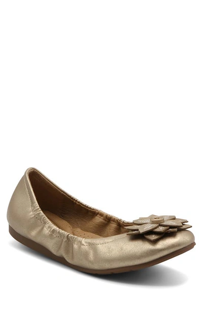 Mootsies Tootsies Scrunch Ballet Flat In Taupe