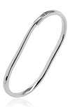 Monica Vinader Alta Capture Hinged Bangle In Silver