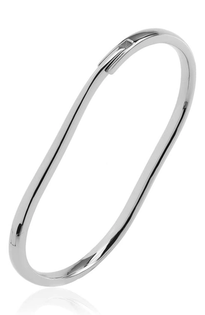 Monica Vinader Alta Capture Hinged Bangle In Silver