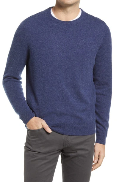 Nordstrom Cashmere Crewneck Sweater In Blue Estate Heather