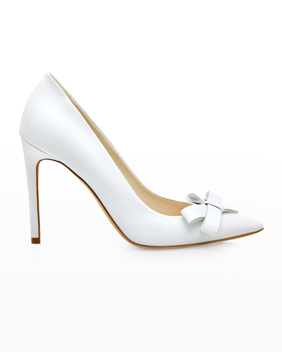 Prota Fiori Rosa Apple Skin Stiletto In Bianco