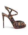 Christian Louboutin Jenlove Alta Animal-print Red Sole Platform Sandals In Brown Leopard