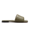 Bottega Veneta The Rubber Lido Flat Sandals In Khaki