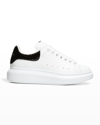 Alexander Mcqueen Oversized Leather Sneakers In White Blac