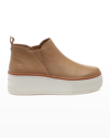 Jslides Mika Leather Slip-on Low Booties In Nude