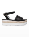 Nerogiardini Jute Sporty Sandals In Black