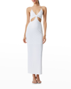 Alice And Olivia Havana Cutout Dress In Off White