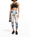 Sweaty Betty Super Sculpt Printed 7/8 Leggings In Blue Texture Print