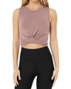 Alo Yoga Cover Cropped Tank Top In Purple