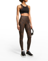 Beyond Yoga Caught In The Midi Cheetah-print Leggings In Silver Mist Pear