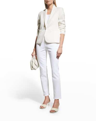 Lafayette 148 Eastman Single-button Blazer In Cloud