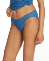 Hanky Panky Signature Lace V-kini Briefs In Beguiling Blue