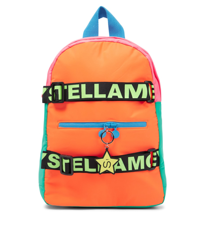 Stella Mccartney Kids' Logo再生科技织物双肩包 In Multicoloured