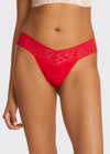 Hanky Panky Cotton With A Conscience Low-rise Thong In Red