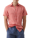 Rodd & Gunn Ellerslie Linen Textured Classic Fit Button-up Shirt In Shell Pink