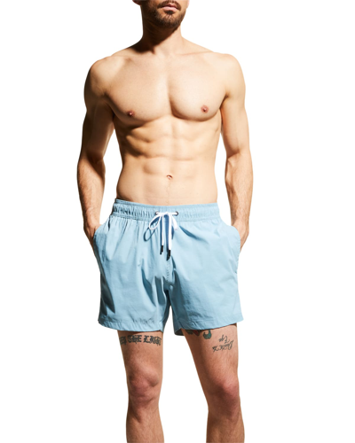 Onia Men's Charles 5" Liberty Solid Swim Trunks In Blue