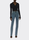 Helmut Lang Long-sleeve Crop Polo In Black