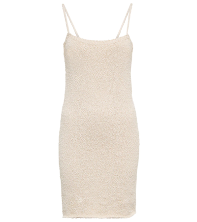Jw Anderson Knitted Camisole Minidress In Neutrals