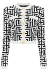 BALMAIN BALMAIN MONOGRAM KNIT CARDIGAN