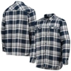 COLUMBIA COLUMBIA NAVY/WHITE DALLAS COWBOYS FLARE GUN OMNI-WICK BUTTON-UP LONG SLEEVE SHIRT