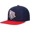 Mitchell & Ness Men's  Navy, Red New Jersey Nets Hardwood Classics Team Two-tone 2.0 Snapback Hat In Navy