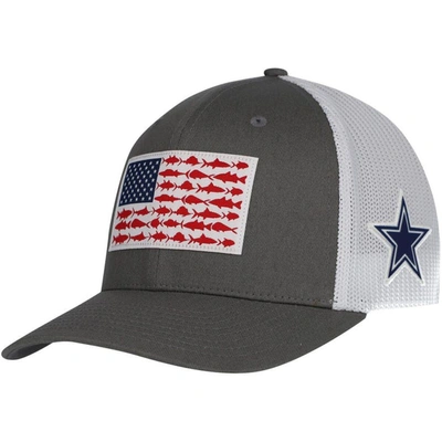 Columbia Men's Dallas Cowboys Pfg Fish Flag Flex Hat In Gray