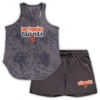 Concepts Sport Women's  Charcoal San Francisco Giants Plus Size Cloud Tank Top And Shorts Sleep Set In Charcoal