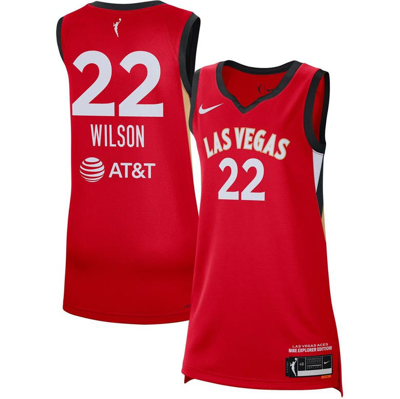 Nike A'ja Wilson Aces Explorer Edition  Women's Dri-fit Wnba Victory Jersey In Red
