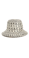Gigi Burris Breanna Straw Bucket Hat In Cream Black