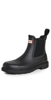 HUNTER COMMANDO CHELSEA BOOTS BLACK