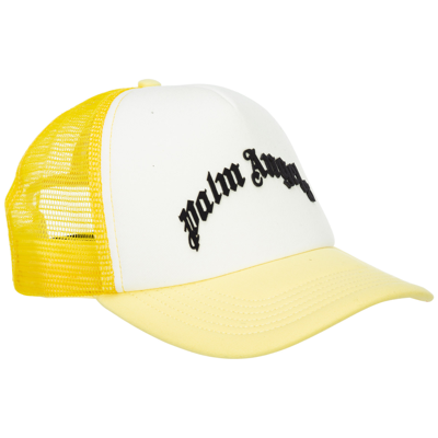 Palm Angels Logo-embroidered Baseball Cap In Yellow