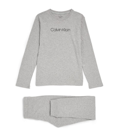 Calvin Klein Kids Logo Pyjama Set (8-16 Years) In Grey