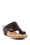 Donald Pliner Gyer Leather Wedge Sandal In Black/black