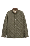 Peter Millar Suffolk Microfibre-trimmed Quilted Shell Jacket In Olive