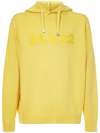 Alyx Logo-print Knitted Hoodie In Yellow